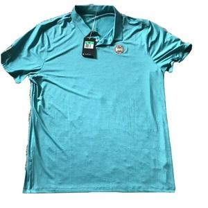 Brand New Nike Golf PGA Shirt Mens XL Dri Fit Green Blue Polyester